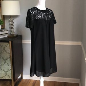 Black lace cocktail dress
